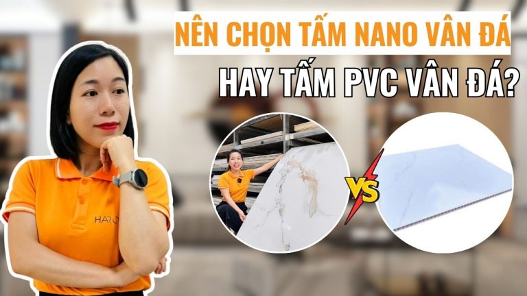 Nên chọn tấm nano vân đá hay tấm pvc vân đá? So sánh chuẩn để ốp tường – ốp trần đẹp, bền, tiết kiệm