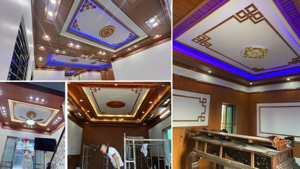 Trần nhựa nano sở hữu thiết kế sang trọng