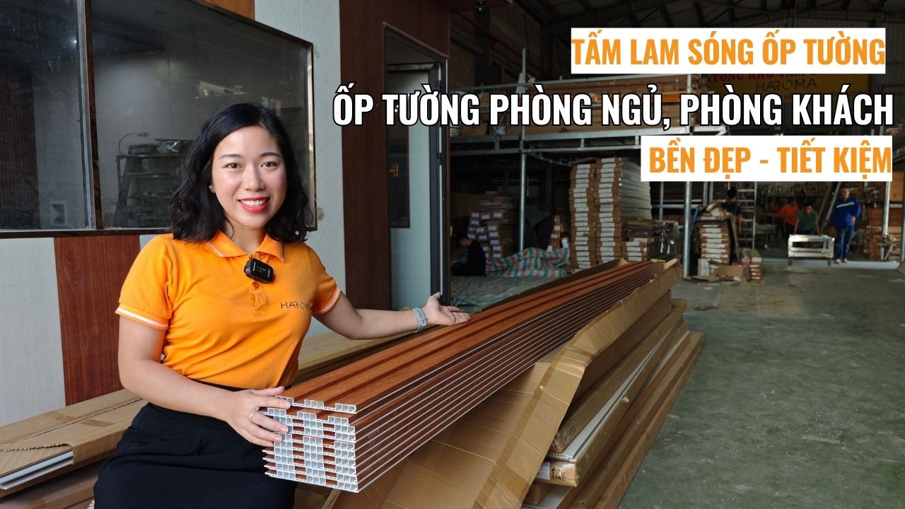 Tấm lam sóng ốp tường – Vật tư ốp tường phòng ngủ, phòng khách bền đẹp, tiết kiệm