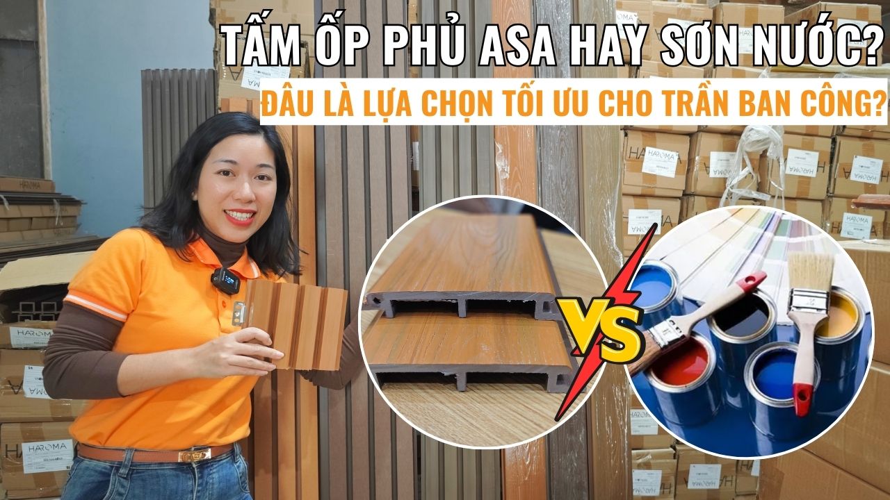 Tấm ốp composite phủ ASA hay sơn nước? Đâu là lựa chọn tối ưu cho trần ban công?