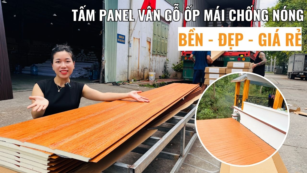 Tấm panel vân gỗ ốp mái chống nóng – Giải pháp vật liệu bền đẹp, tiết kiệm cho công trình hiện đại