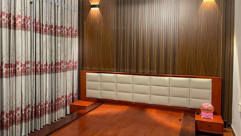 Ứng dụng tấm ốp nhựa nano và lam sóng trong trang trí phòng ngủ