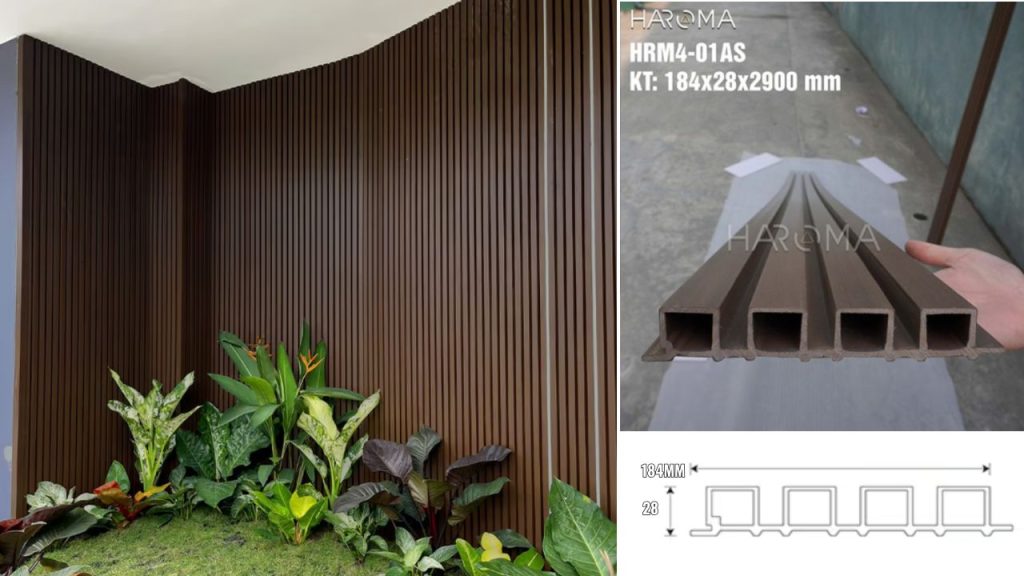 Lam sóng gỗ nhựa ASA làm hàng rào