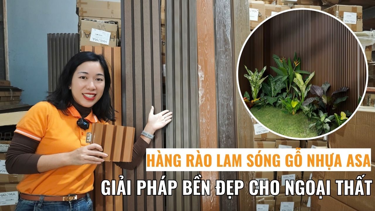 Hàng rào Lam sóng gỗ nhựa ASA giải pháp bền đẹp cho công trình ngoại thất hiện đại