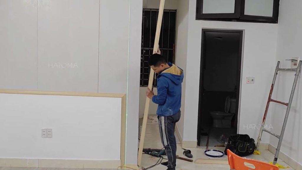 Hoàn thiện vách ngăn phòng nhựa