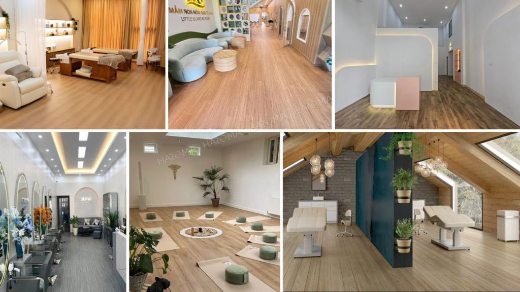 Sàn nhựa giả gỗ tạo thẩm mỹ và chiều sâu cho không gian