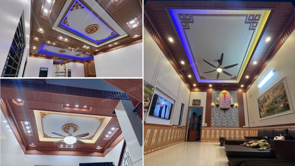 Trần nhựa giả gỗ