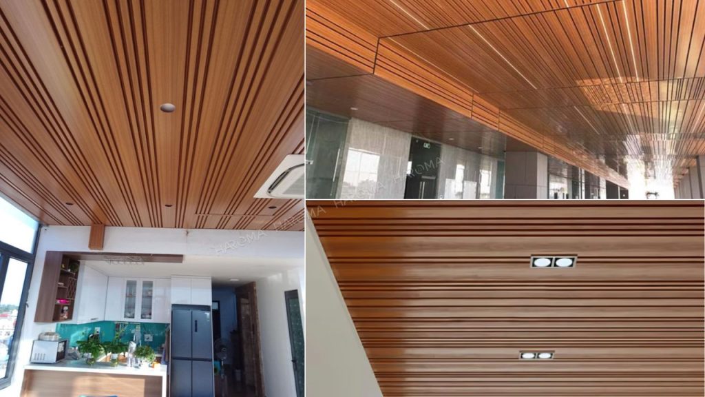 Trần nhôm giả gỗ sang trọng 