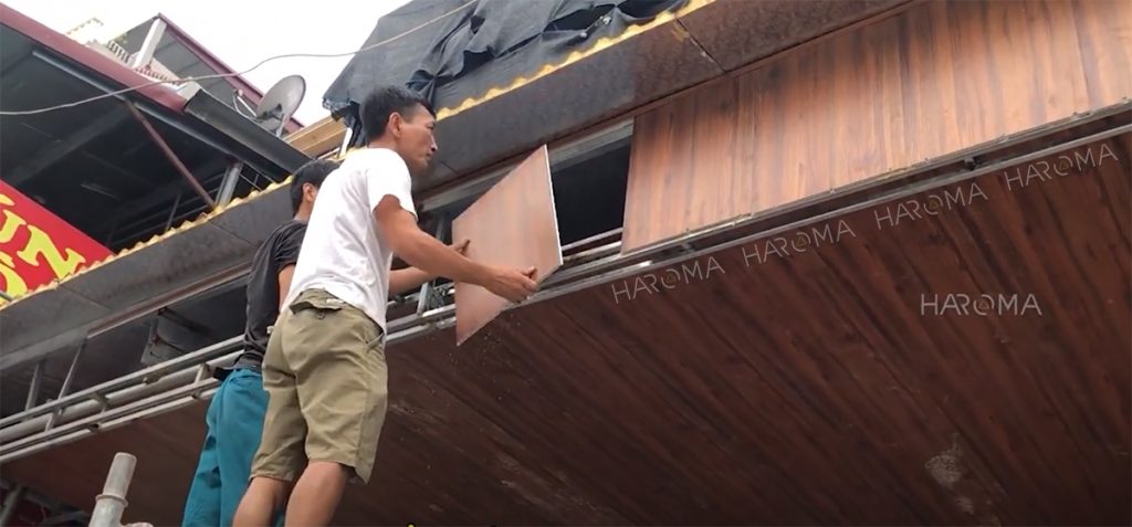 Tấm ốp nhựa nano với thiết kế sang trọng giúp không gian ngoại thất đẹp sang hơn