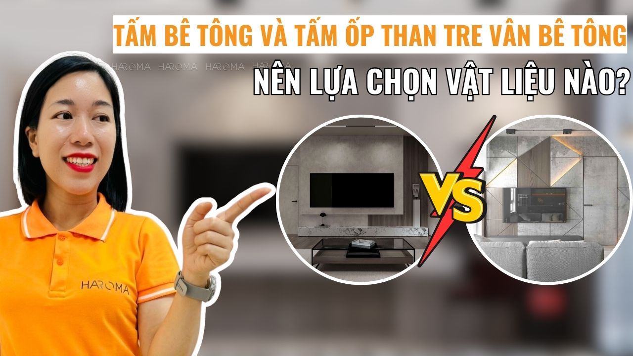 Tấm bê tông và tấm ốp than tre vân bê tông, nên lựa chọn vật liệu nào cho công trình?
