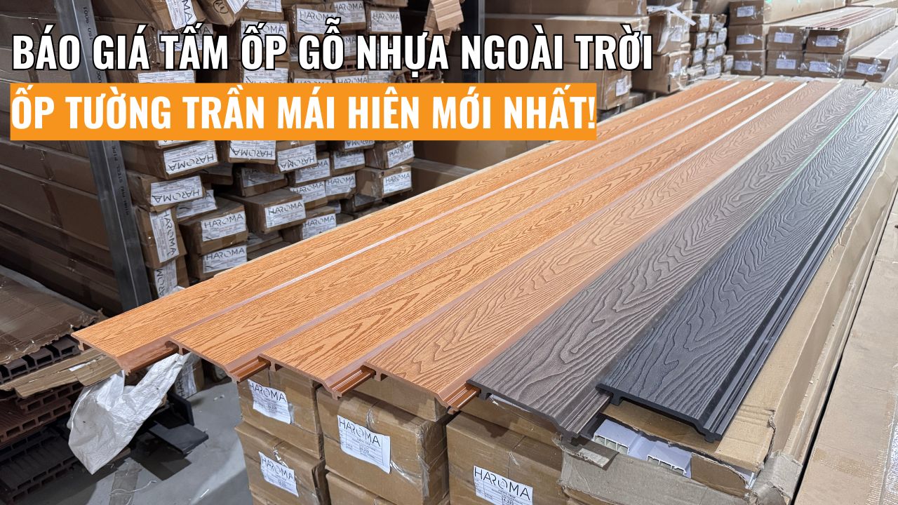 Báo giá tấm ốp gỗ nhựa ngoài trời ốp tường trần mái hiên mới nhất!