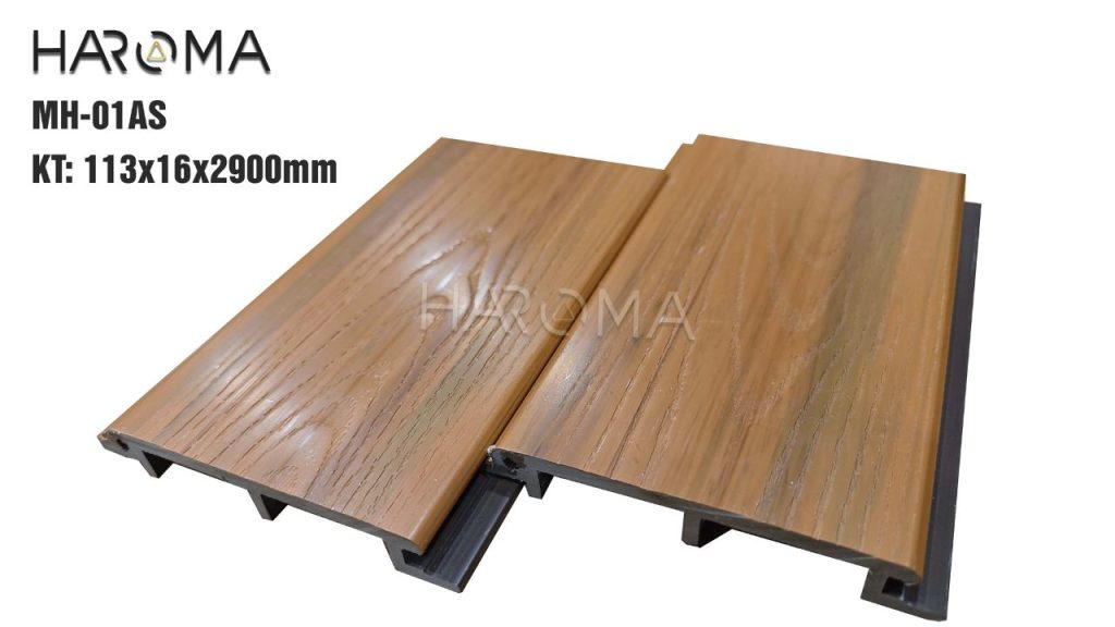 Tấm ốp gỗ nhựa ngoài trời Haroma được phủ lớp màng ASA