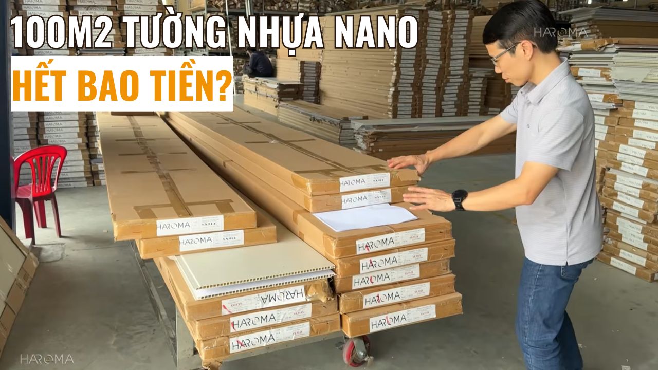 100m² tường nhựa nano hết bao nhiêu tiền?
