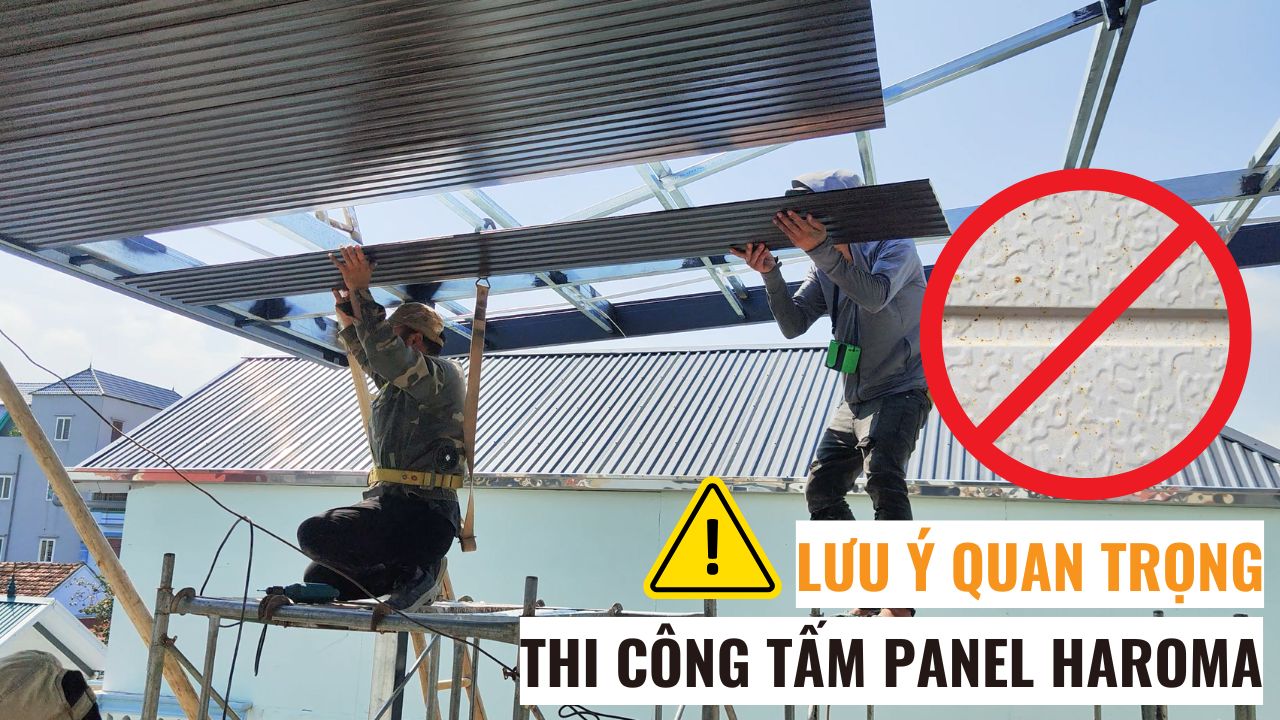 LƯU Ý QUAN TRỌNG SAU KHI THI CÔNG TẤM PANEL TÔN XỐP HAROMA