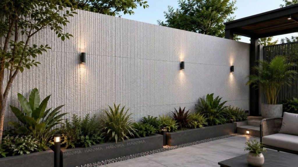 Panel tôn xốp vân gạch đỏ phối điểm trắng